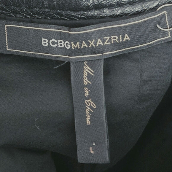 BCBGMaxAzria Women’s Leather Skirt Size Large Black Minimalist Luxe - Picture 10 of 15